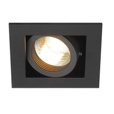 KADUX 1 vestavné svítidlo 1x QPAR51 hranaté černé matné 50W vč. upínacích pružin