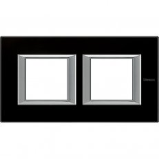 Legrand HA4802M2HVNN BTAX Rámeček2+2 HOR. SKLO ČERNÉ