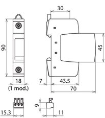 Svodič přepětí DEHNguard S 1pól Uc 275V AC s modulem ACI technologie 952100