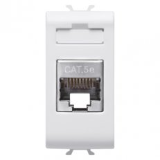 Gewiss GW10422 CHORUS Datová zásuvka RJ45, třída 5e, jednonásobná, 1 modul, bílá
