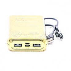 20K Mah Gold Finish Power Bank Dual USB+