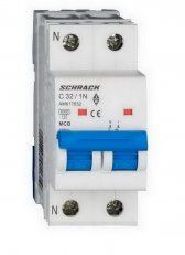 Instalační jistič AMPARO 6kA, C 32A, 1+N SCHRACK AM617632--