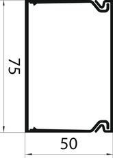 OBO HFVK 5075 lgr Propojovací kanál HF-VK bezhalogenový 50x75x2000 světle šedá