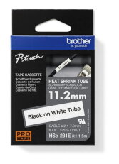 Bužírka BROTHER HSe-231E, bužírka bílá/černá (11, 2 mm)