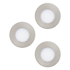 Zápustné svítidlo FUEVA 1 SET 3X d85 matnýnikl 3000K 3X2,8W IP20/IP44 EGLO 98634