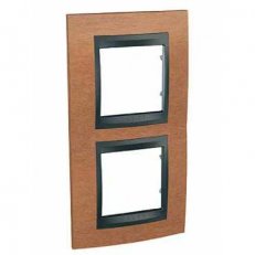 Schneider MGU66.004V.2M2 Krycí rámeček Top dvojnásobný vert., Cherry/grafit