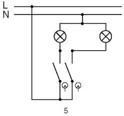 Přístroj přepínače střídavého sériového řazení 5 ABB 3558-A05340
