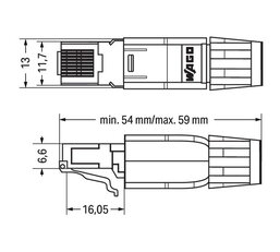 750-975 Konektor pro Ethernet RJ-45, IP2