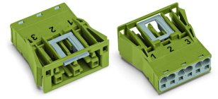 Zásuvka Snap-In 3pól. Kód. B světle zelená WAGO 770-763/073-000