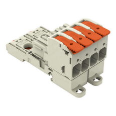 Pružinová svorka Páčka CAGE CLAMP sv.šedá 16mm2 4pól. WAGO 832-1104/306-000