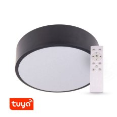 RENDO TUL48-B černé kulaté TUYA+RF CCT LED svítidlo plafon T-LED 105464