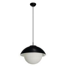 Závěsné svítidlo se skleněným stínidlem OSMONT LUKIDA ST3 13W IP40 E27 černá