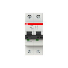 ABB S202MT-D2, dvoufázový jistič,  2A, D, 10kA, určeno pro drážní aplikace
