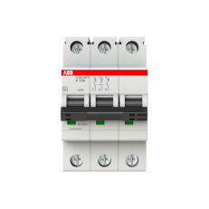 ABB S203MTR-K10, třípólový jistič, 10A, K, 10kA, určeno pro drážní aplikace