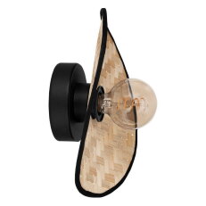Nástěnné svítidlo MARYWELL E27 černá/bambus 1X40W IP20 EGLO 44045