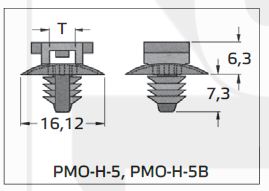 PMO-H-5B rychlomont.příchytky černé
