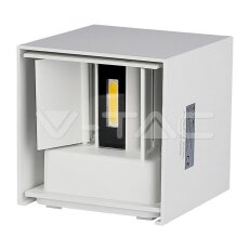 5W Wall Lamp with Bridglux Chip White Body Square IP65 3000K V-TAC SKU217079