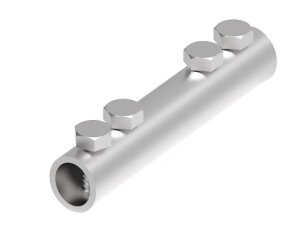Spojovací trubičková svorka na drát 8/10mm, 4 šrouby M6x10, V2A GROMTOR 105113