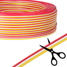 3-žilový plochý PVC kabel AWG 20/0,52 mm