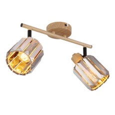 Nástěnné svítidlo RUN dřevo 2x40W E14 IP20 GLOBO 80040246