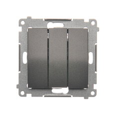 Trojitý spínač řazení 3x 1 10AX, 250V~, antracit mat, metalizované DW31.01/48