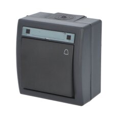 ATLAS 2K IP55 Tlačítko symbol 'zvonek' č.1/0, antracitové FAMATEL 19077-09