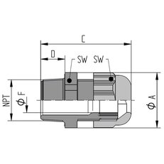 Kabelová vývodka SKINTOP ST NPT 1/2'' RAL 9005 BK LAPP 53016230