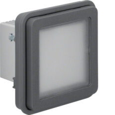 Signalizační LED modrá, přístroj, IP 55, Berker W.1, šedá HAGER WNA602
