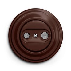 Účastnická zásuvka GREENLUX KLIKLAP H/TV/K Brown, TV+R (koncová)