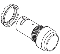 Tlačítko CP4-10W-11 bílé, neprosv.