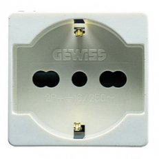 SYSTEM Modul zásuvky 2P+E 16A 250V, IT/DE, bílá GEWISS GW20246