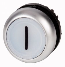 Eaton M22-DL-W-X1 Prosvětlená ovládací hlavice, bez aret, kroužek titan, I bílá