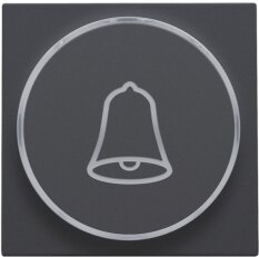 Středový kryt tlačítko 6A -zvonek-ANTHRACITE NIKO 122-64007