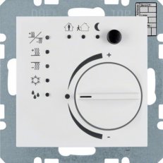 Termostat, prostorový s tlačítky, S.1/B.x, bílá, mat BERKER 75441189