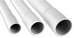 Pevná trubka PVC 320N, průměr 16mm, délka 3m, světle šedá MALPRO PT32016/3/S