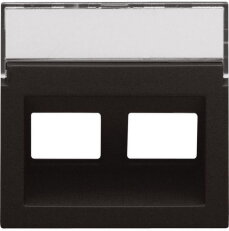 Kryt šikmý datazásuvky 2xRJ-DARK BROWN NIKO 124-65400