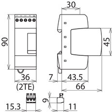 DEHNrail M 4P SN1872FM 4-pólový, 255V, s modulem dálkové signalizace 953406