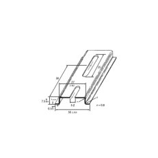 DIN-lista 35x7,5 - perforovaná, šířka 5,2mm 2m SZ SCHMACHTL TS 35/F5 SZ.