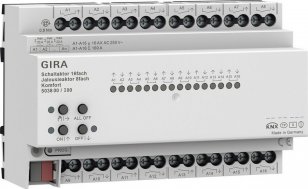 Akční člen vyp/žal 16f/8f 16 A na DIN Komfort KNX Secure GIRA 503800