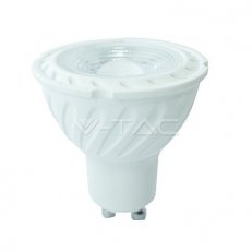 LED Spotlight SAMSUNG CHIP GU10 6.5W Ripple Plastic 110° 6400K, VT-247 SKU194