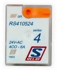Minaturní relé 4 přepínací, 6A, 24VAC, série S-relé 4 SCHRACK RS410524--