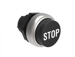 Lovato LPCB2132 Plastová hlavice černá ''STOP'' vystouplá