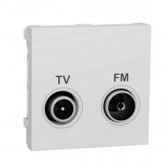 Nová Unica Zásuvka TV/R individuální, 11 dB, 2M, Bílá SCHNEIDER NU345118