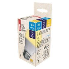 LED žárovka True Light A60 /E27/7,2W(60W)/806lm/teplá bílá EMOS ZQ5144