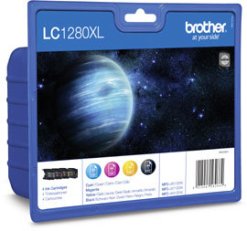 BROTHER LC-1280XL sada inkoustů - black, magenta, yellow, cyan