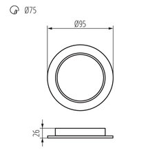 Vestavné svítidlo TAVO LED DO 5W-NW KANLUX 36510