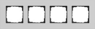 Krycí rámeček 4x Esprit hliník šedá m (lak.) GIRA 0214405