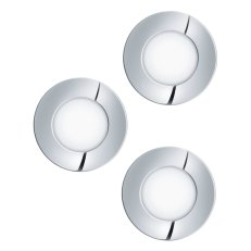 Zápustné svítidlo FUEVA 1 SET 3X d85 chrom 3000K 3X2,8W IP20/IP44 EGLO 98635