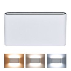 LED venkovní nástěnné osvětlení Modena, 12W, 680lm, 120°, bílá SOLIGHT WO800-W
