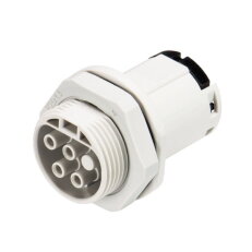 zásuvka vestavná gesis RST, 4-pól, M25, lisovací kontakty, šedá